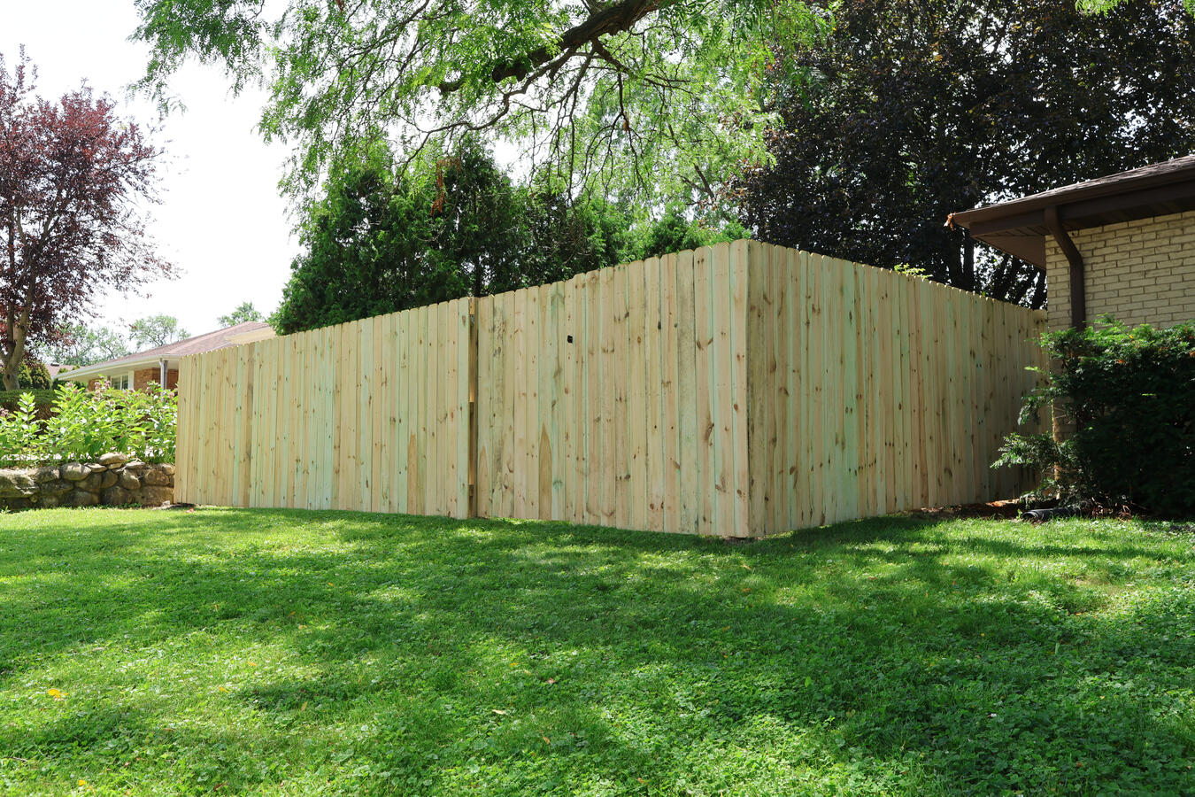 Pressure Treated Pine Fence Installation Illinois